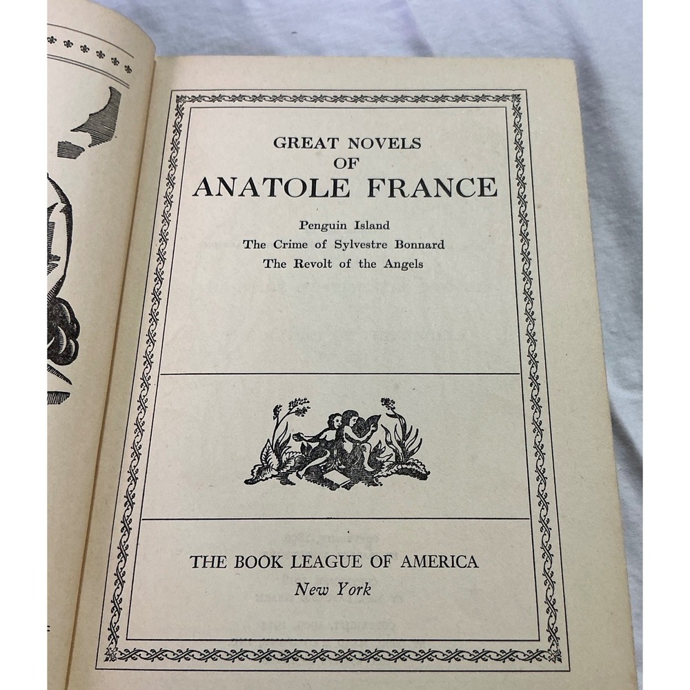 Great Novels of Anatole France HC Book League of America Vintage Hardcover